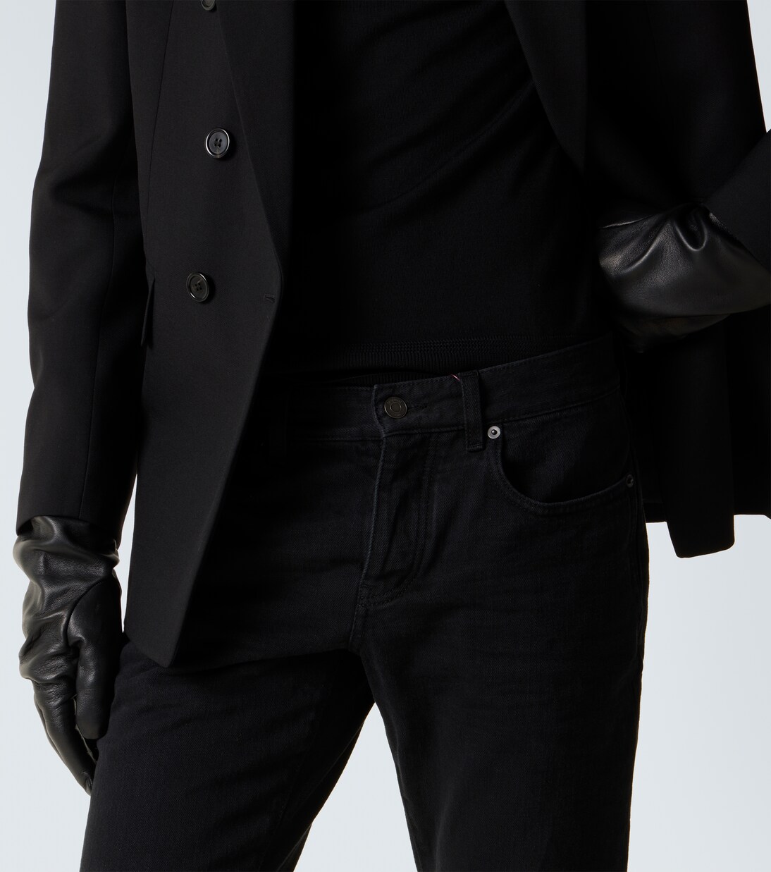 Jean slim à taille mi-haute | Saint Laurent