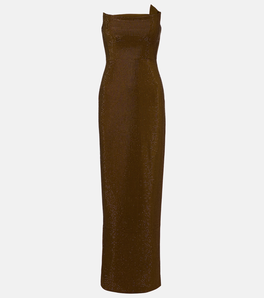Vestido de fiesta sin tirantes adornado | Roland Mouret