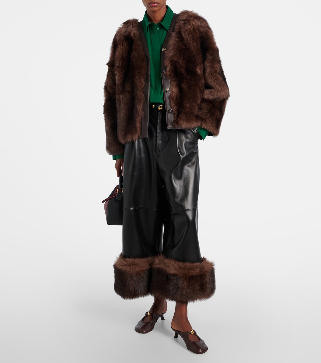 Leather wide-leg pants | Loewe