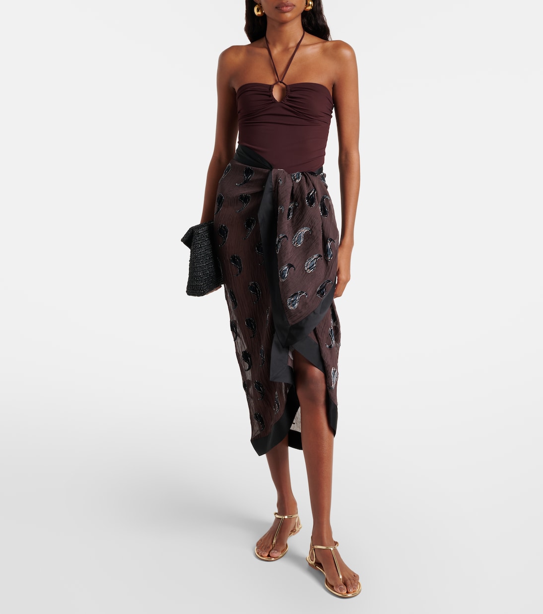 Paisley silk-blend beach cover-up | Tory Burch