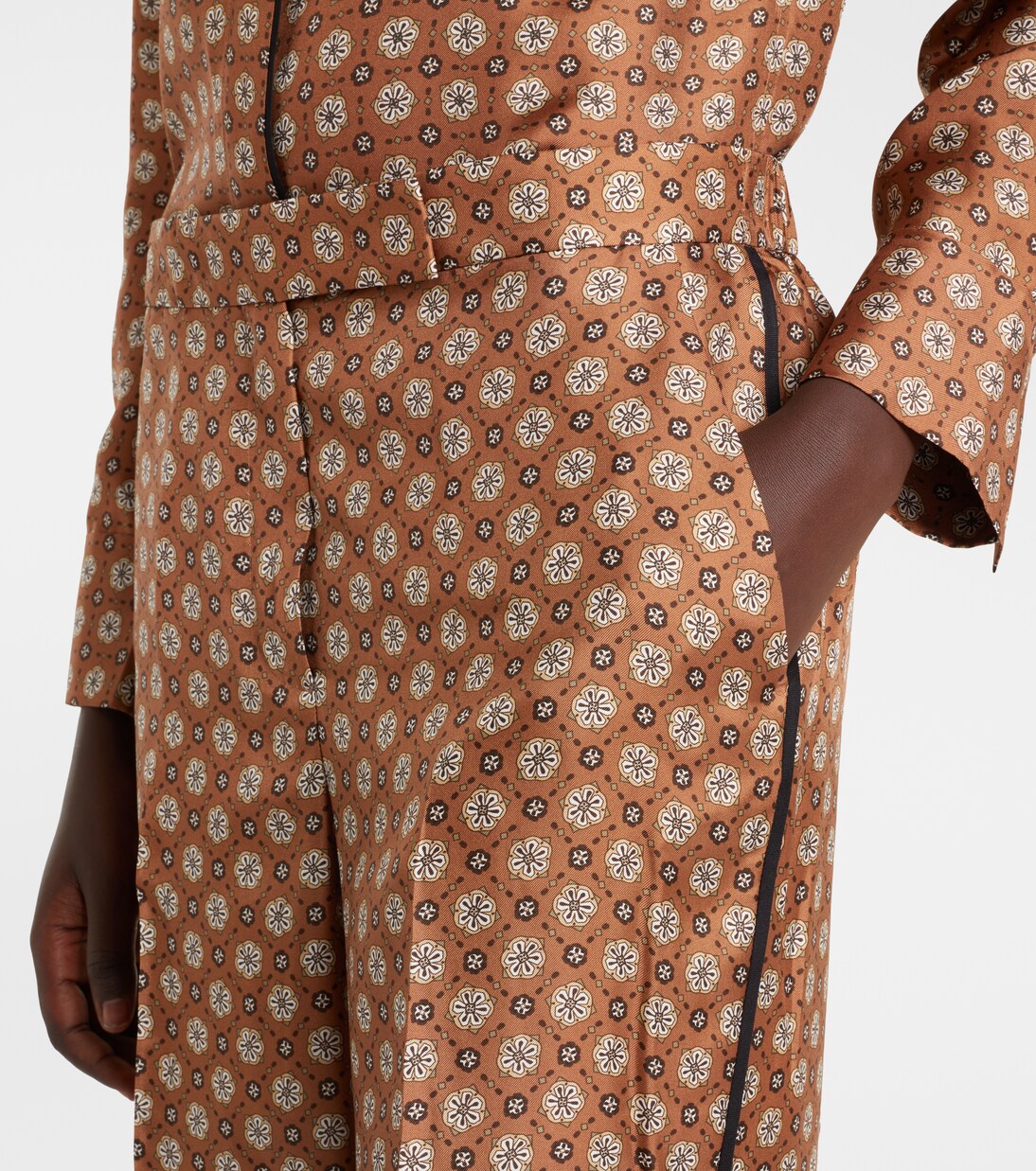 Graphic Dreams printed silk twill palazzo pants | Dorothee Schumacher