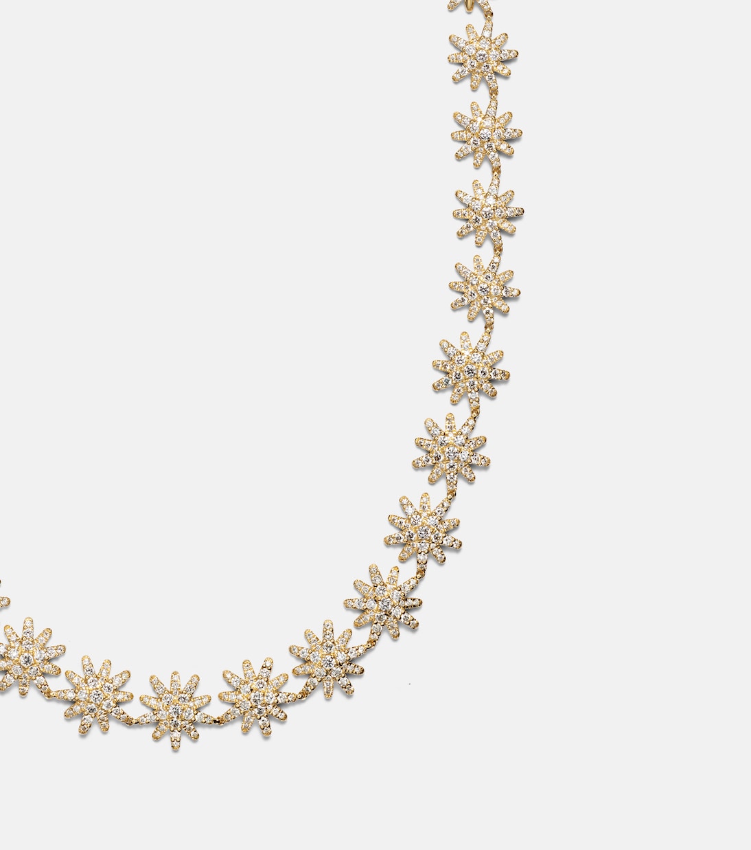 Starburst 18kt gold necklace with diamonds | David Yurman