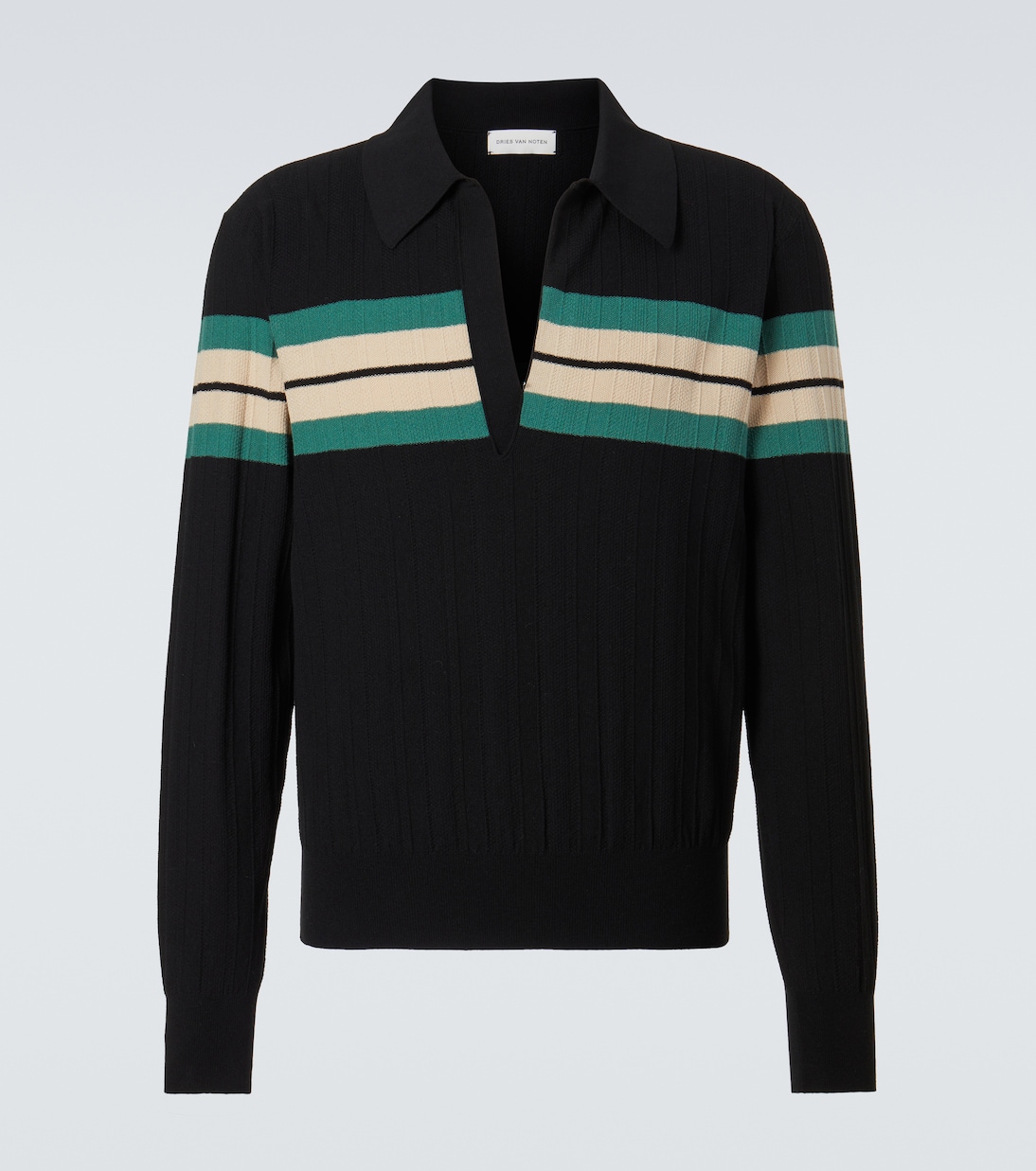 Striped polo sweater | Dries Van Noten