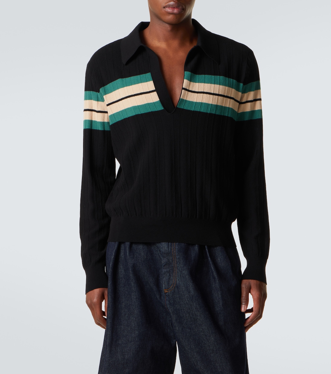 Striped polo sweater | Dries Van Noten