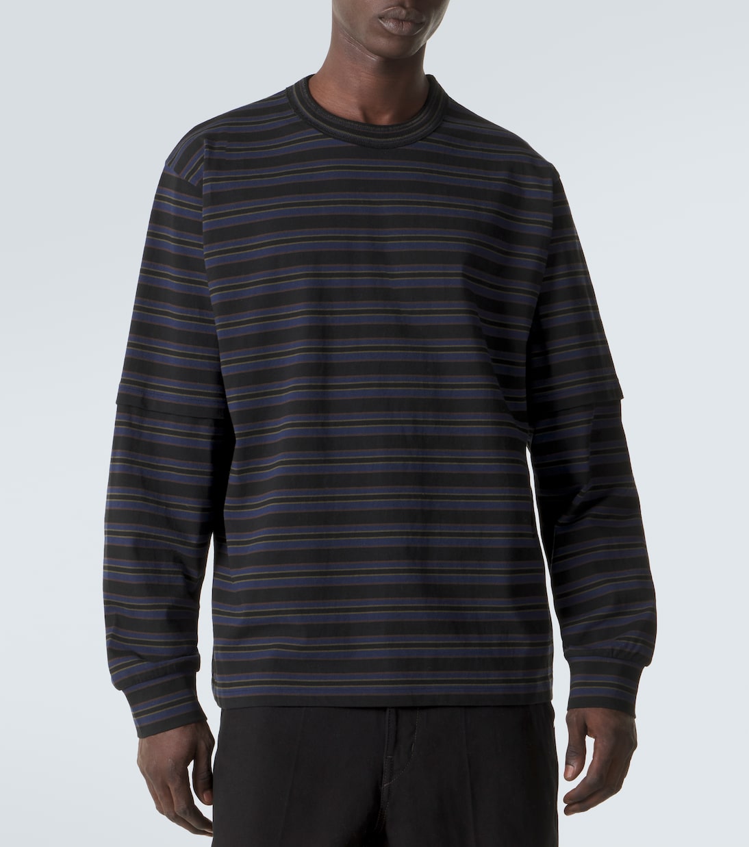 Striped cotton T-shirt | Sacai