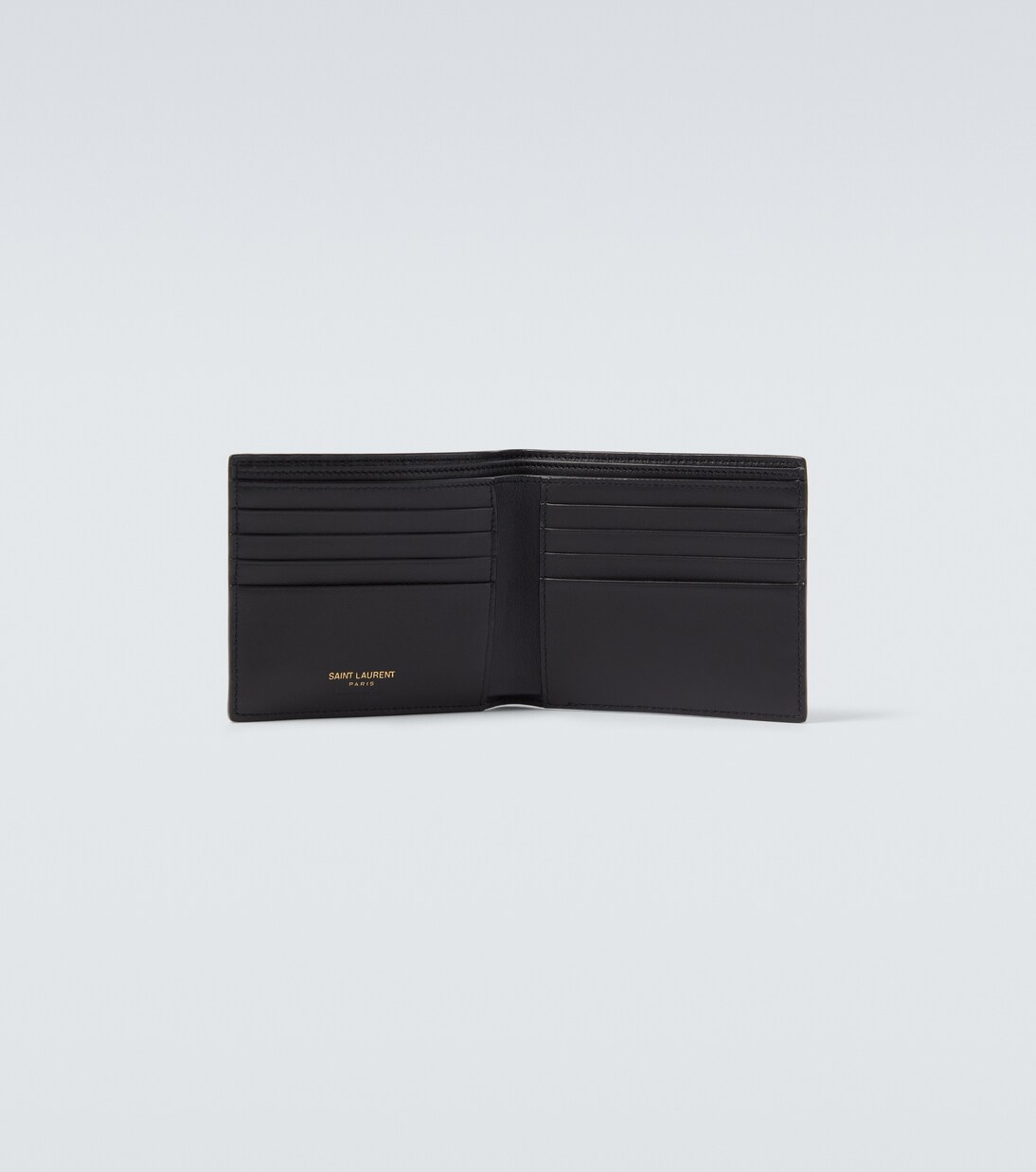 Croc-effect leather wallet | Saint Laurent