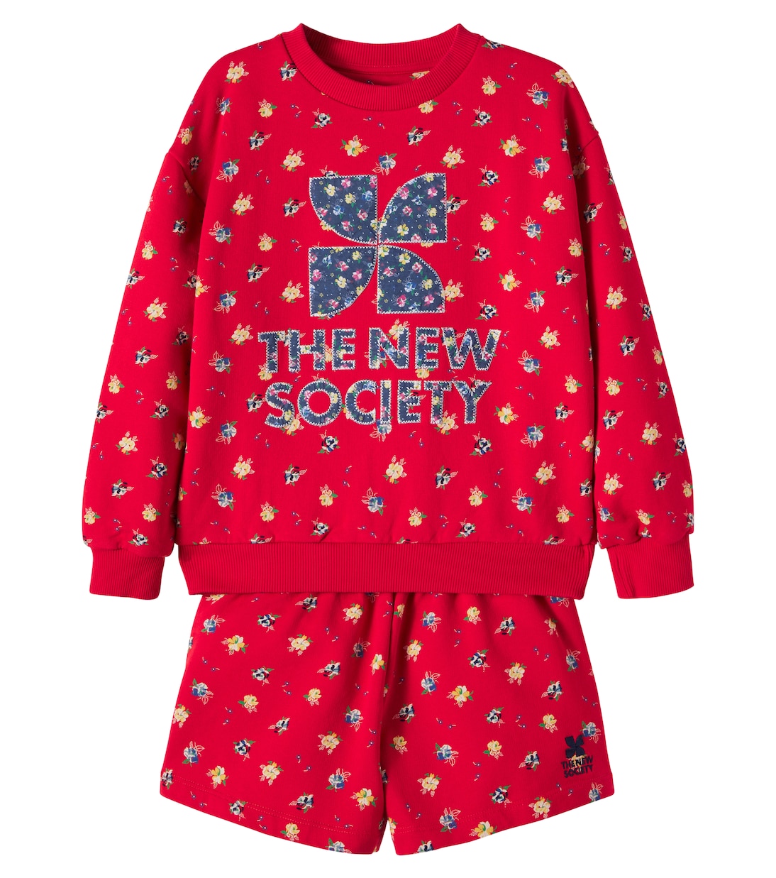 Amapola cotton sweatshirt and shorts set | The New Society
