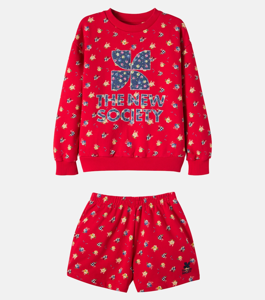 Amapola cotton sweatshirt and shorts set | The New Society