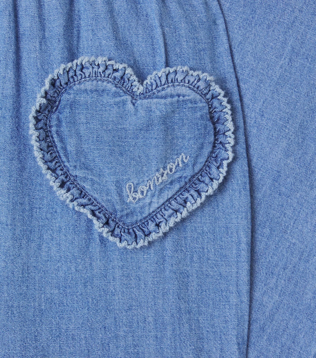 Duck cotton chambray straight pants | Bonton