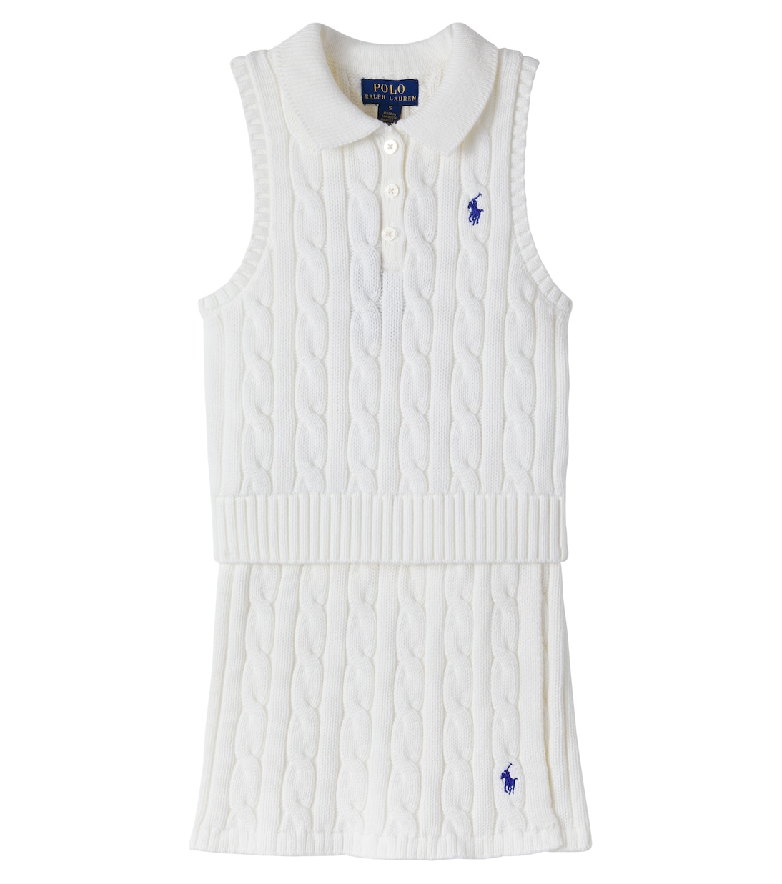 Cable-knit cotton top and skirt set | Polo Ralph Lauren Kids