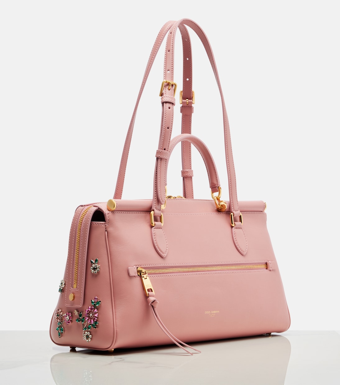 Vittoria Large embellished leather tote bag | Dolce&Gabbana