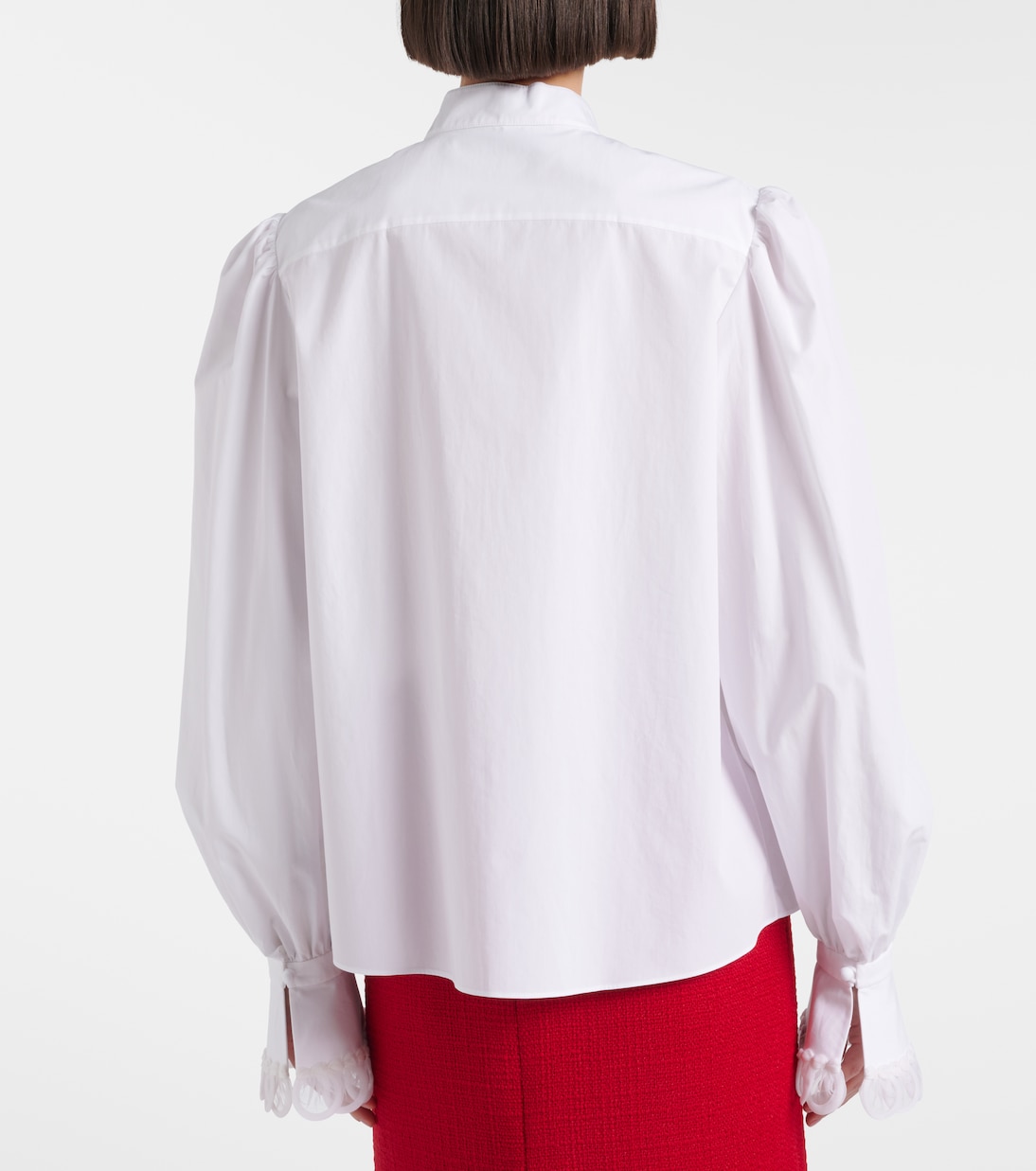 Embroidered cotton poplin blouse | Valentino