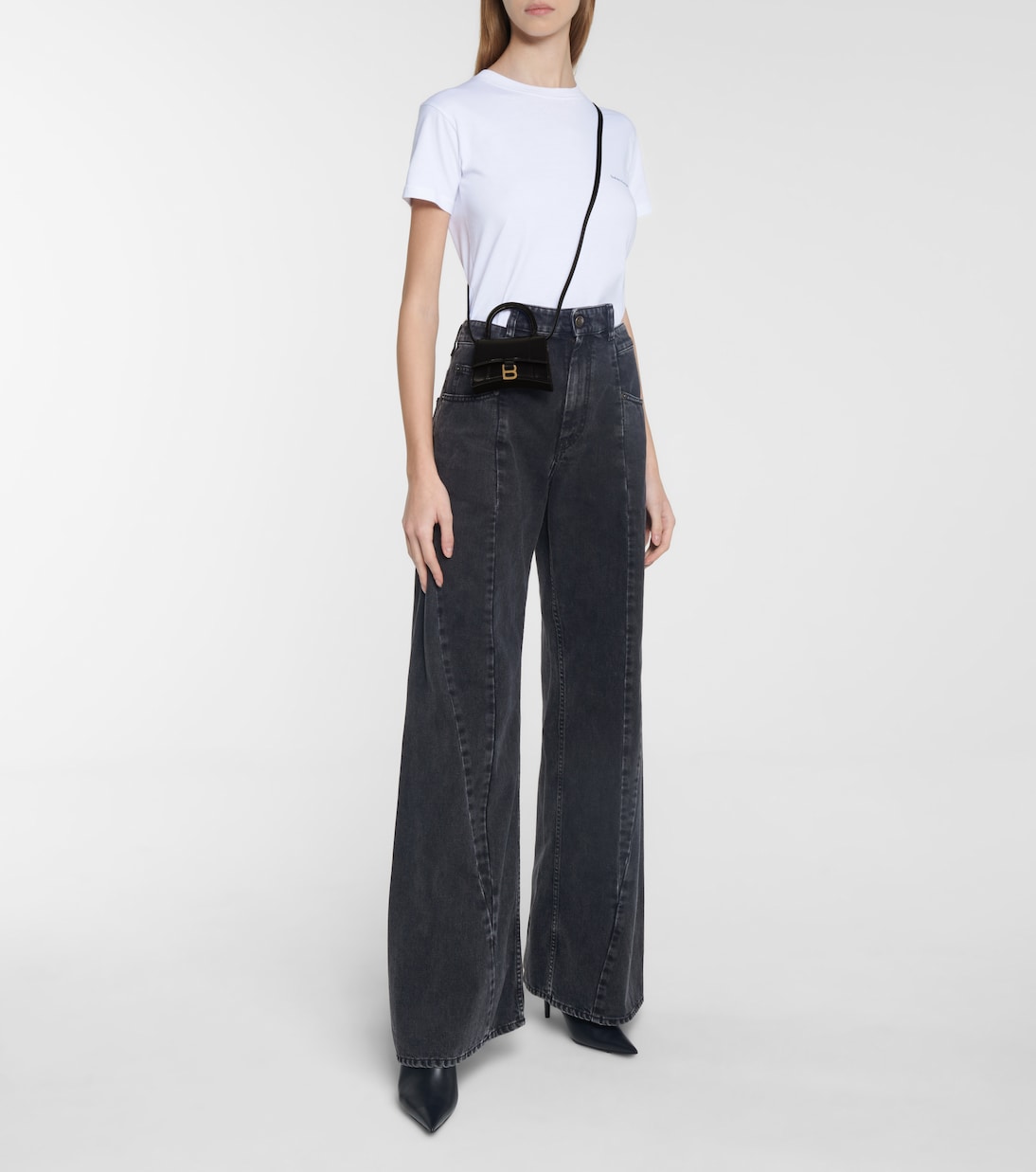 Borsa a tracolla Hourglass Mini in pelle | Balenciaga