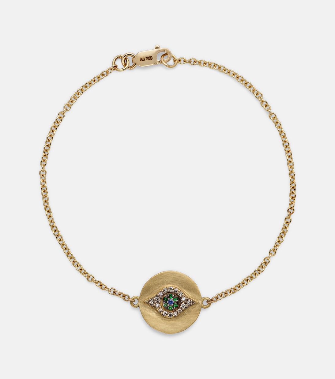 Bracciale ILEANA MAKRI in oro 18kt con diamanti, tsavoriti e zaffiri per uno stile giovane e raffinato