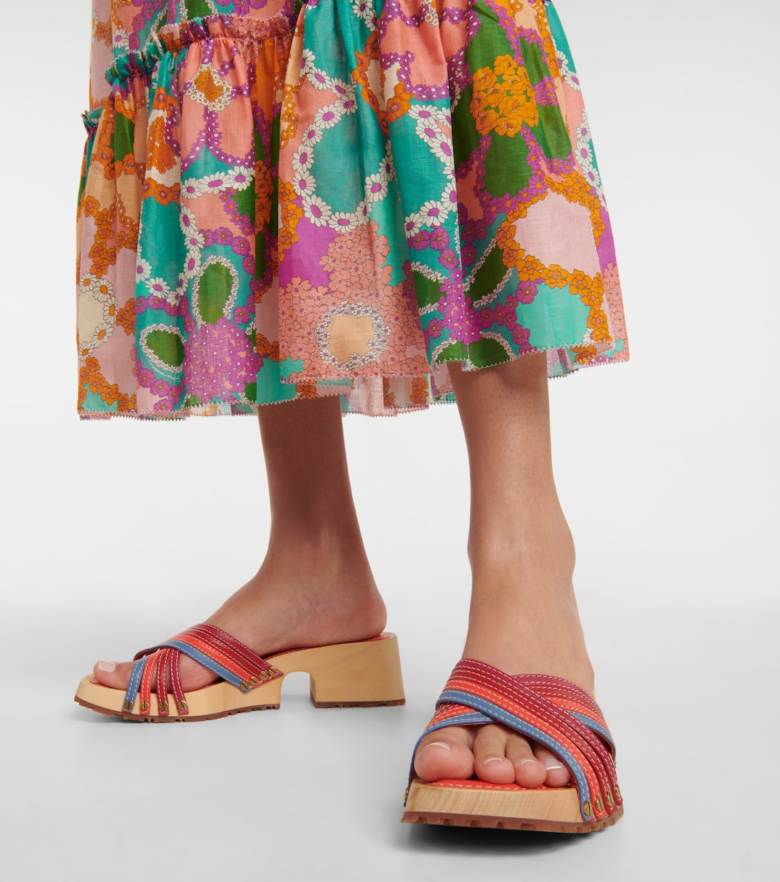 Strappy leather clogs | Zimmermann