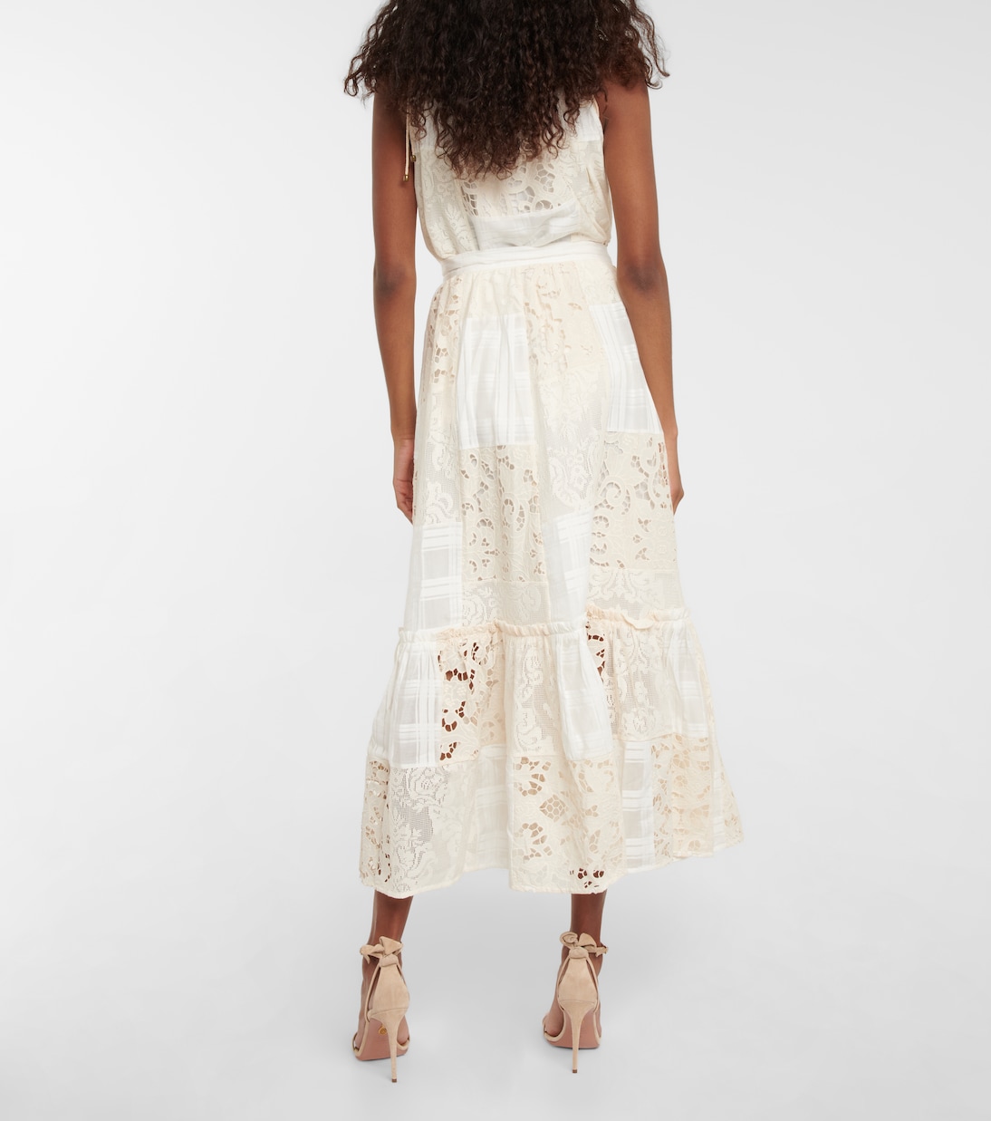 Falda midi Andie en mezcla de algodón | Zimmermann