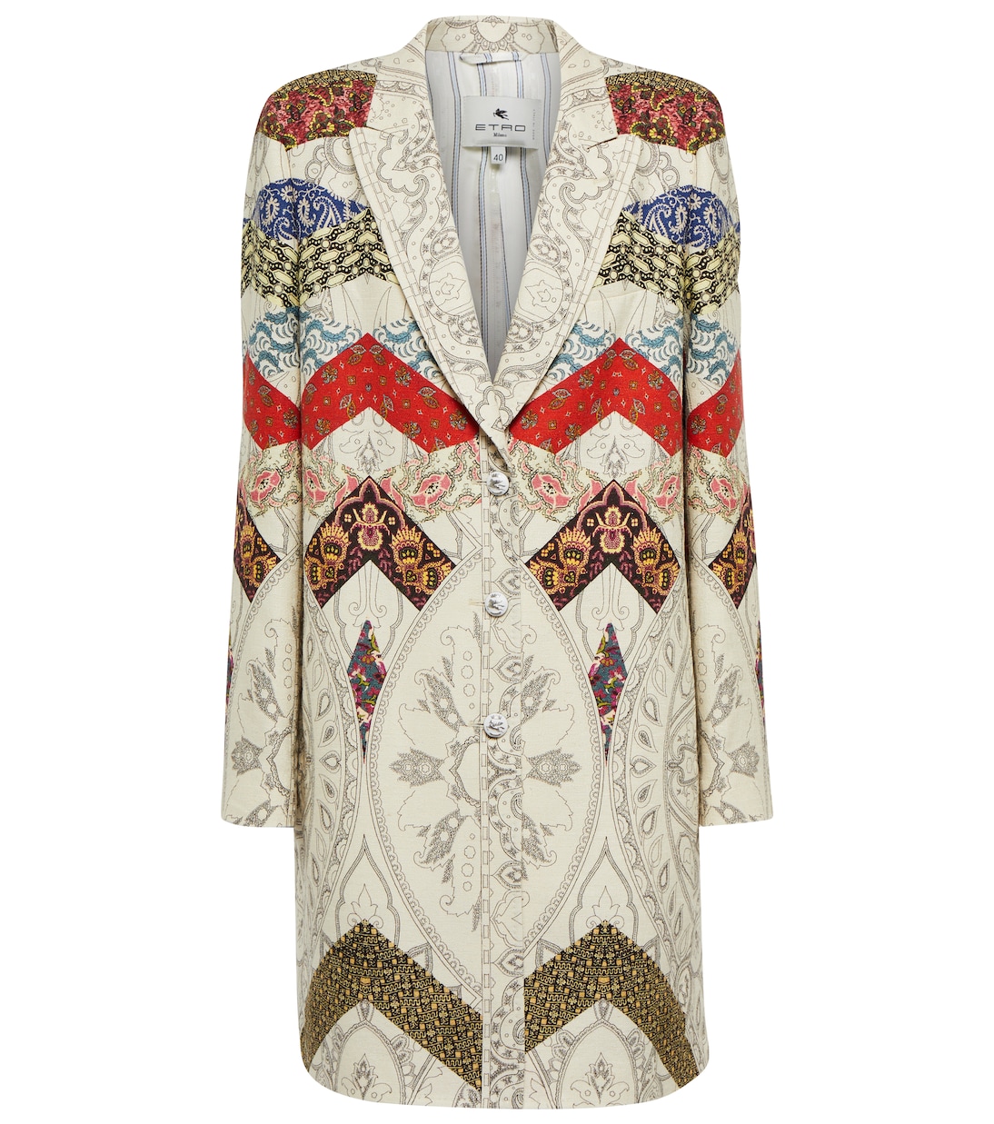 Abrigo en mezcla de lino estampado | Etro