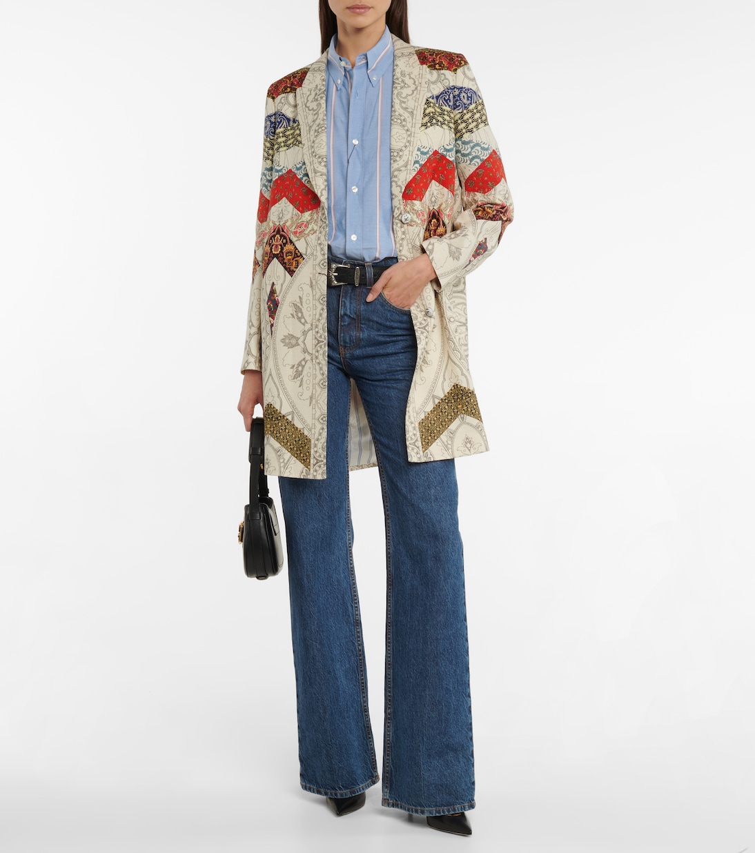 Abrigo en mezcla de lino estampado | Etro