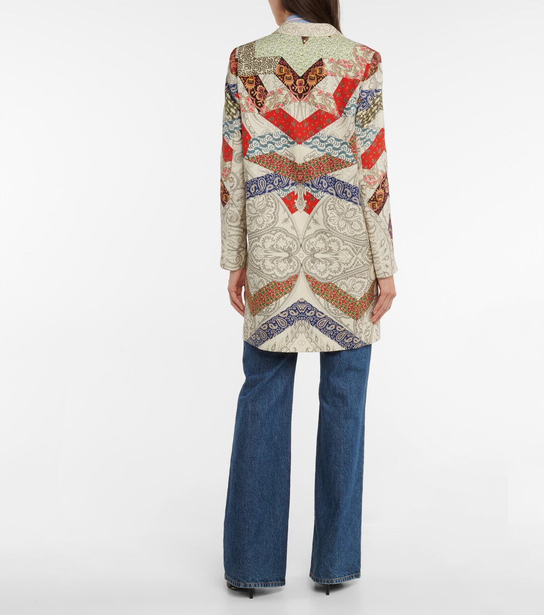 Abrigo en mezcla de lino estampado | Etro