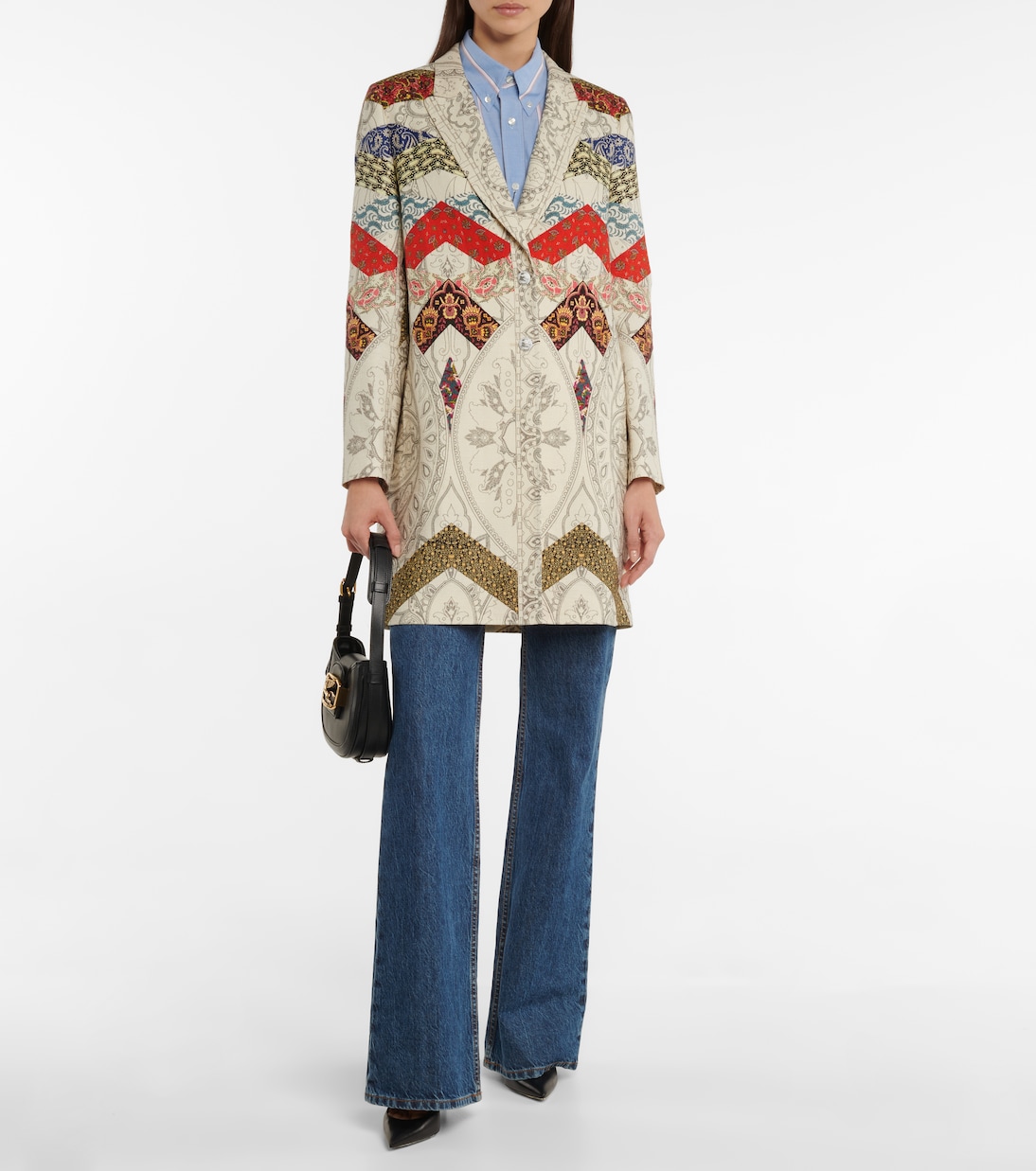 Abrigo en mezcla de lino estampado | Etro