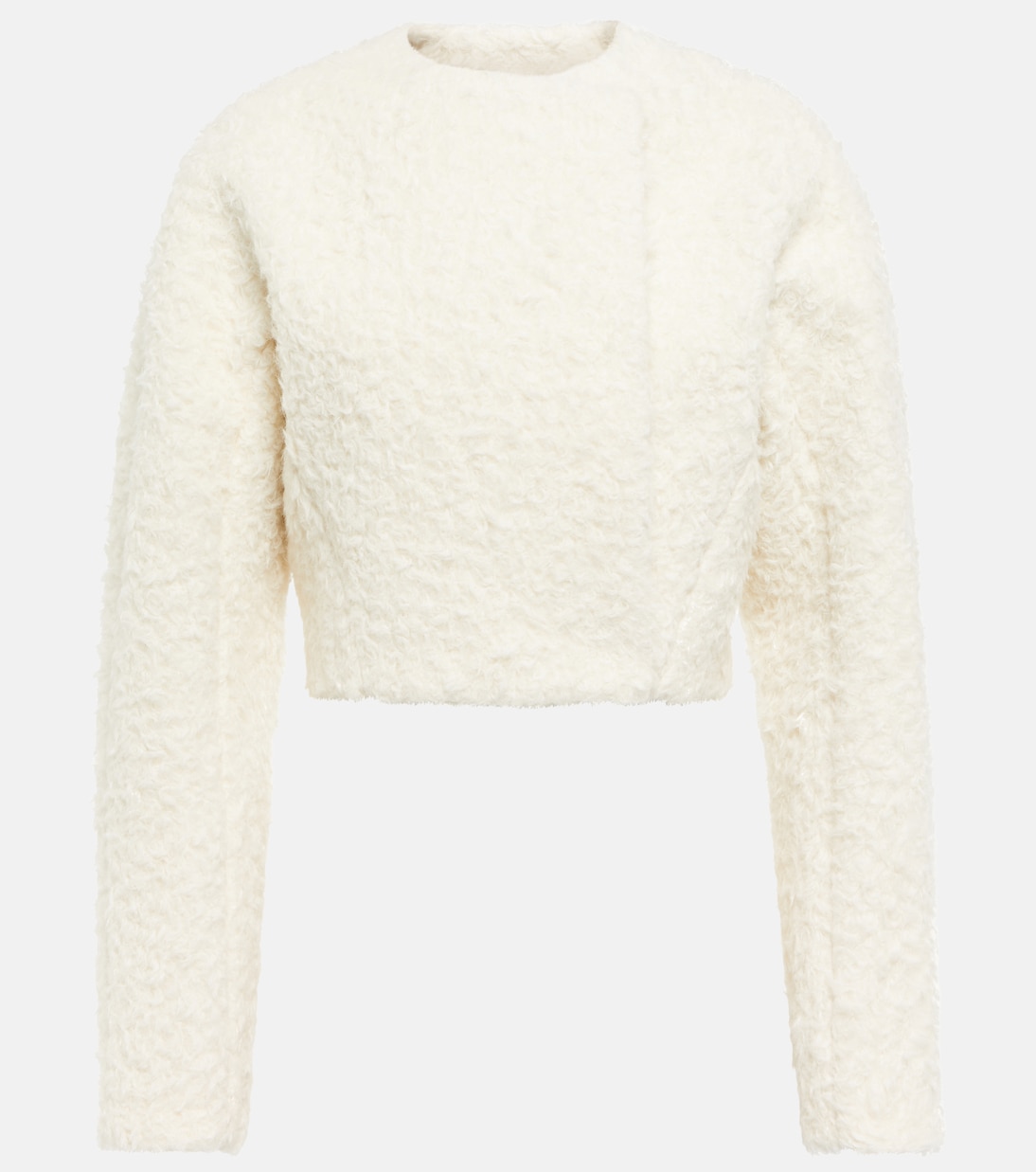 Abrigo de alpaca y algodón cropped | Alaïa