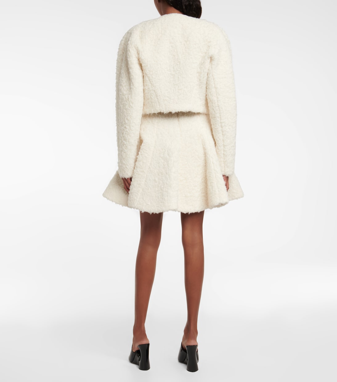 Abrigo de alpaca y algodón cropped | Alaïa