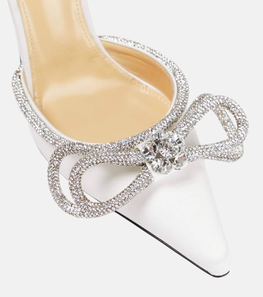 Pumps Double Bow in raso con decorazioni | Mach & Mach