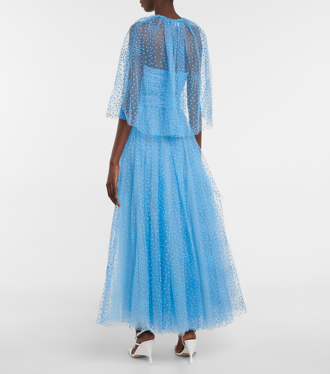 Dotted tulle cape | Monique Lhuillier