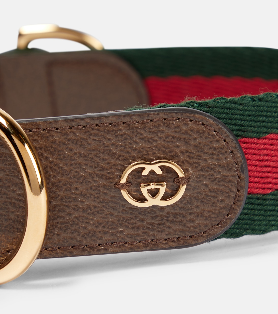 Web Stripe L/XL faux leather dog collar | Gucci