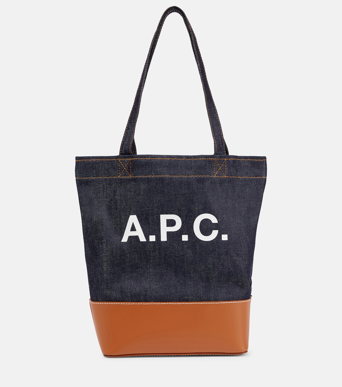 Axelle logo leather-trimmed tote bag | A.P.C.