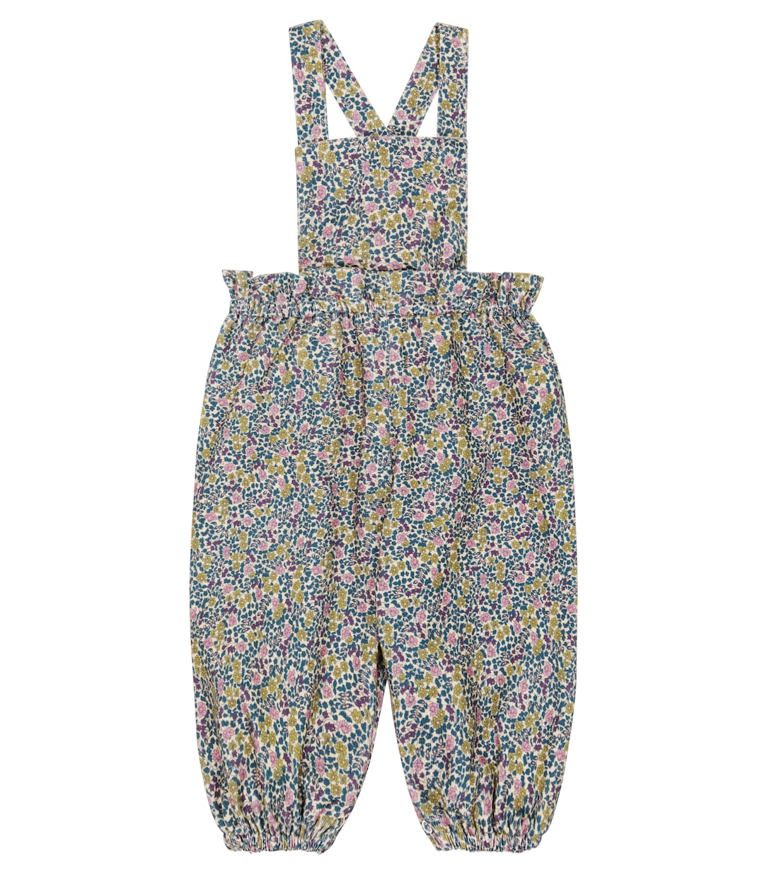 Bébé – Salopette Papaye en coton à fleurs | Bonpoint