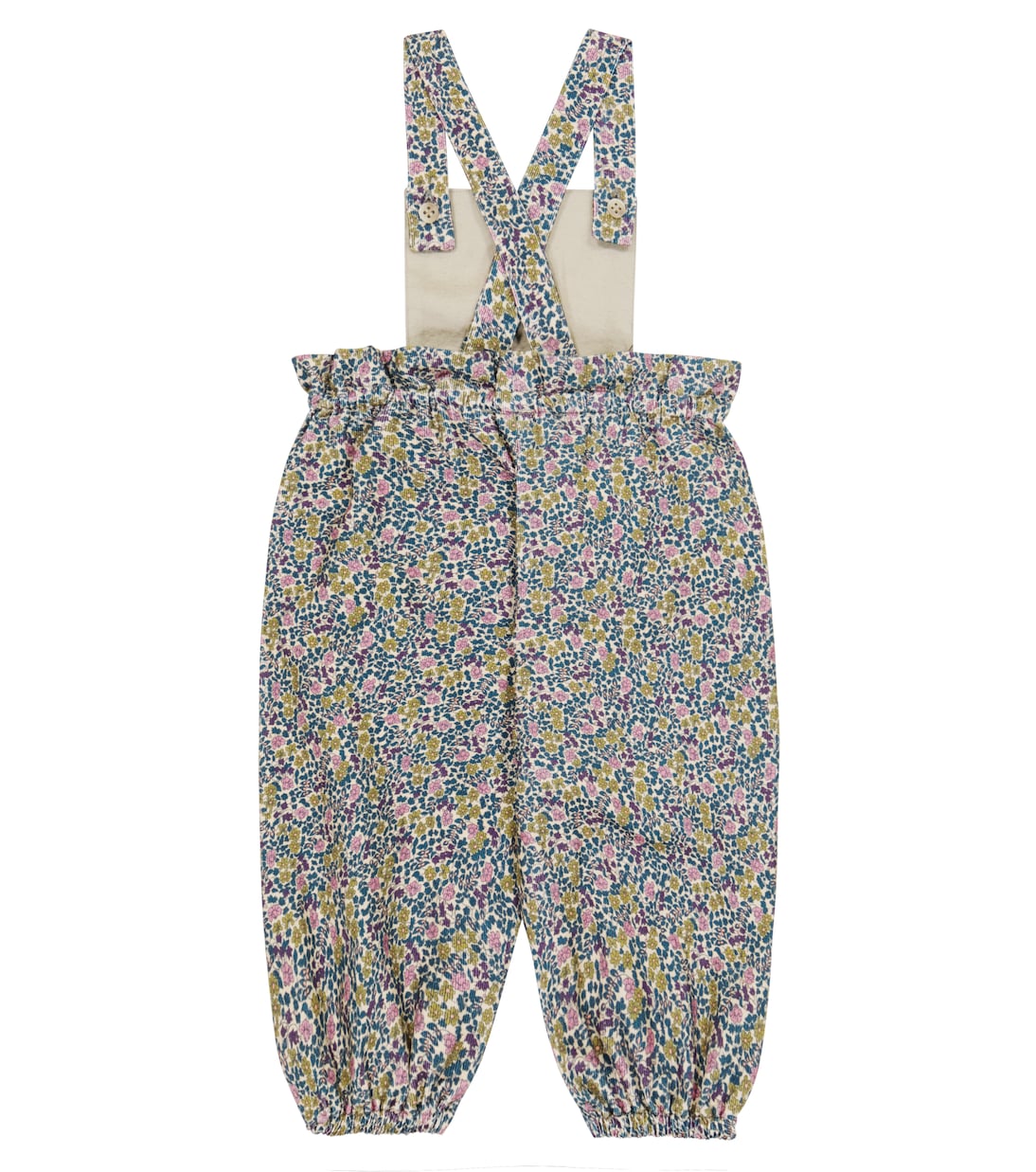 Bébé – Salopette Papaye en coton à fleurs | Bonpoint