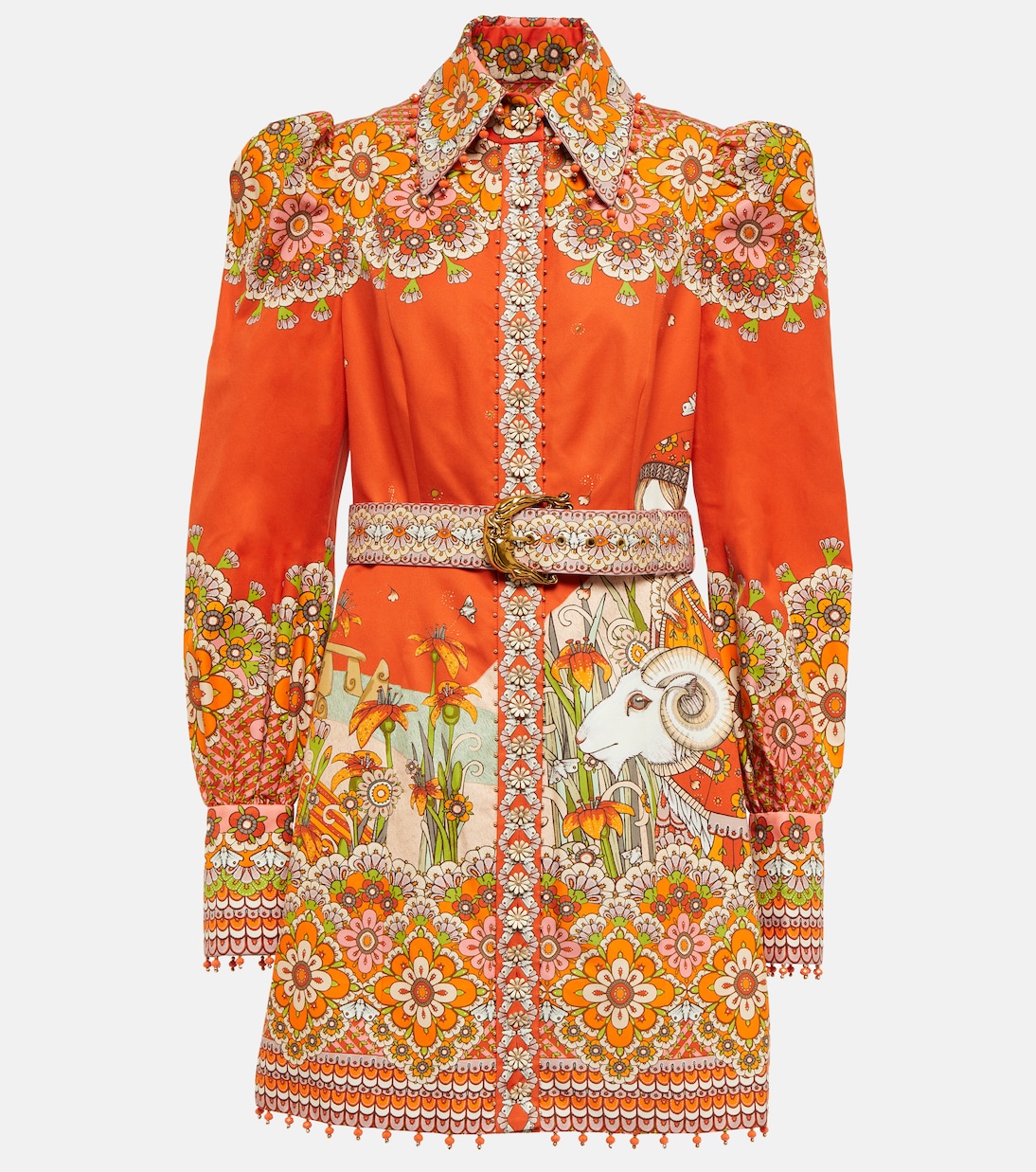 Kaleidoscope Aries cotton-blend shirt dress | Zimmermann