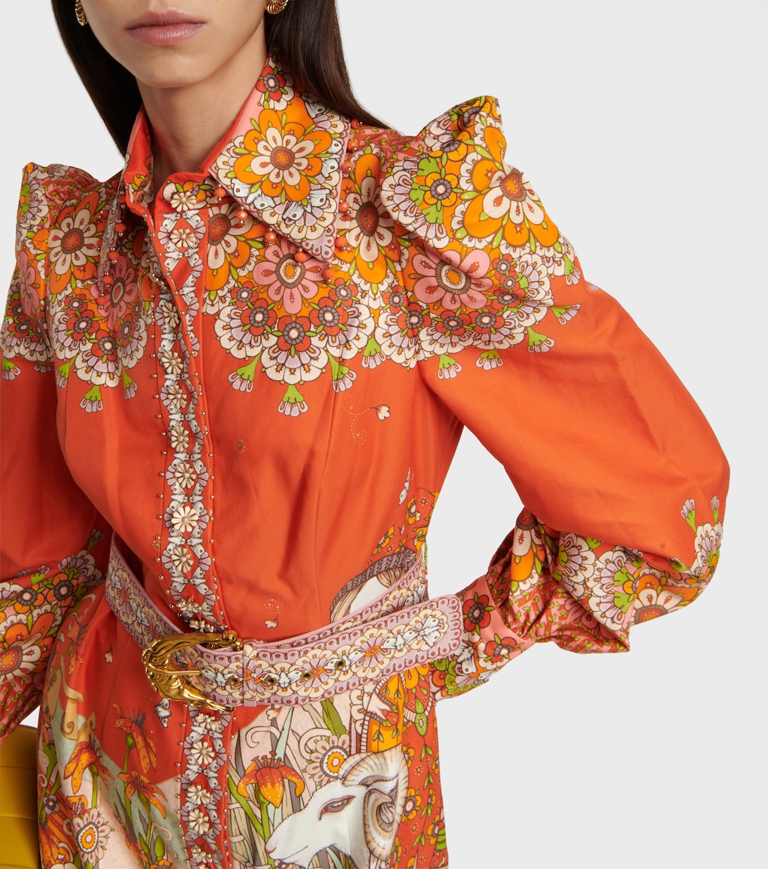 Kaleidoscope Aries cotton-blend shirt dress | Zimmermann