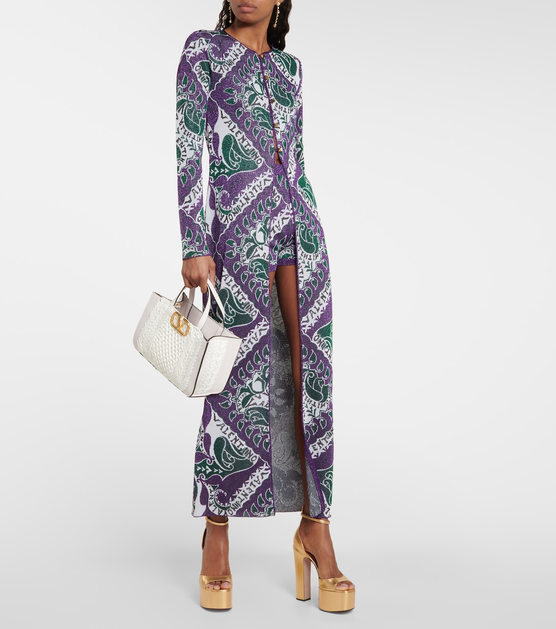 Cardigan in jacquard | Valentino