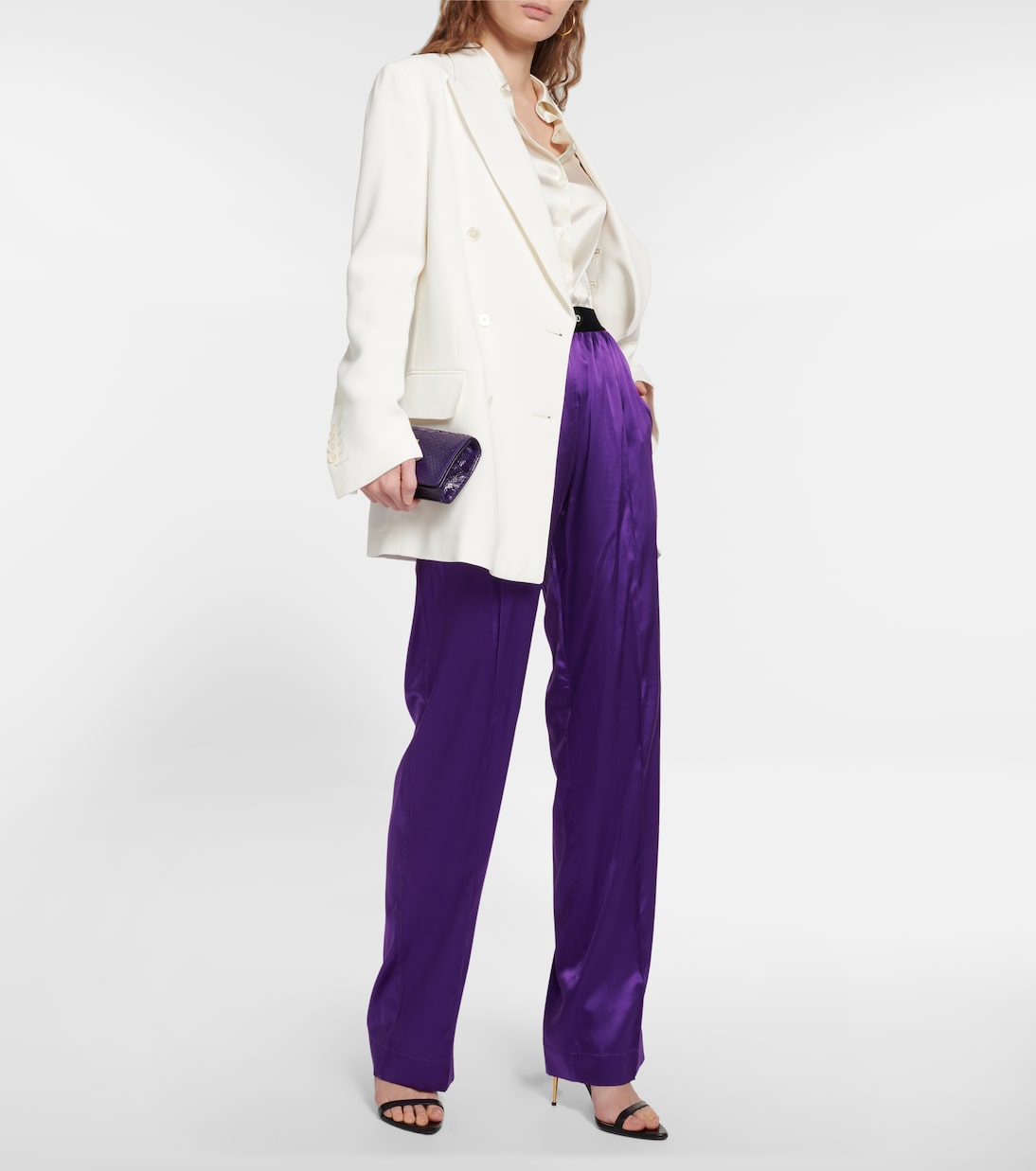 Pantaloni in seta con logo | Tom Ford