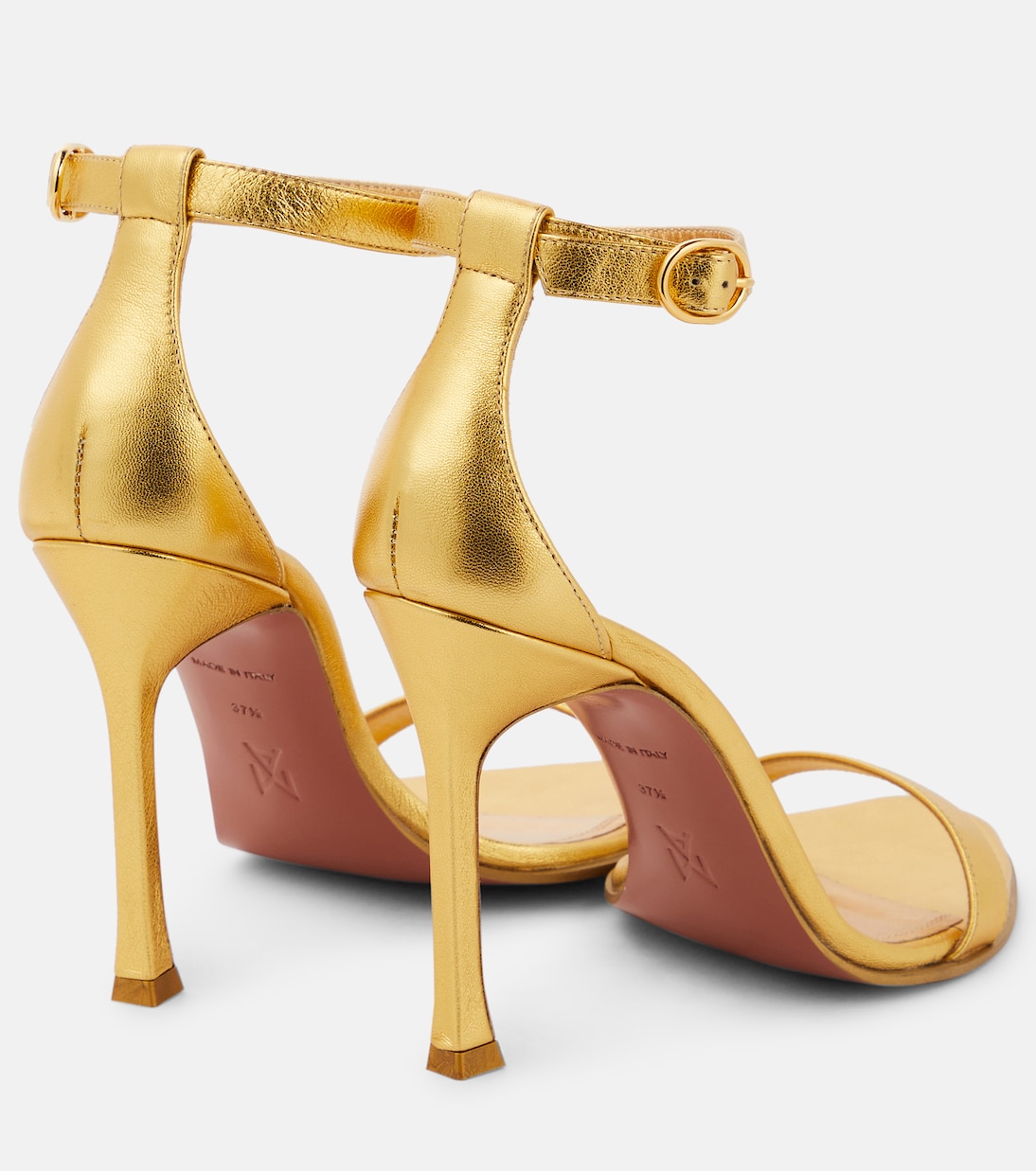 Kim metallic leather sandals | Amina Muaddi