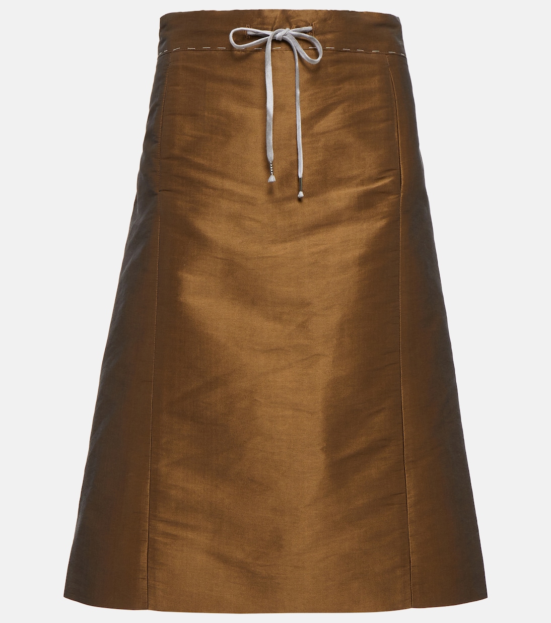 Falda midi de satén acampanada | Maison Margiela