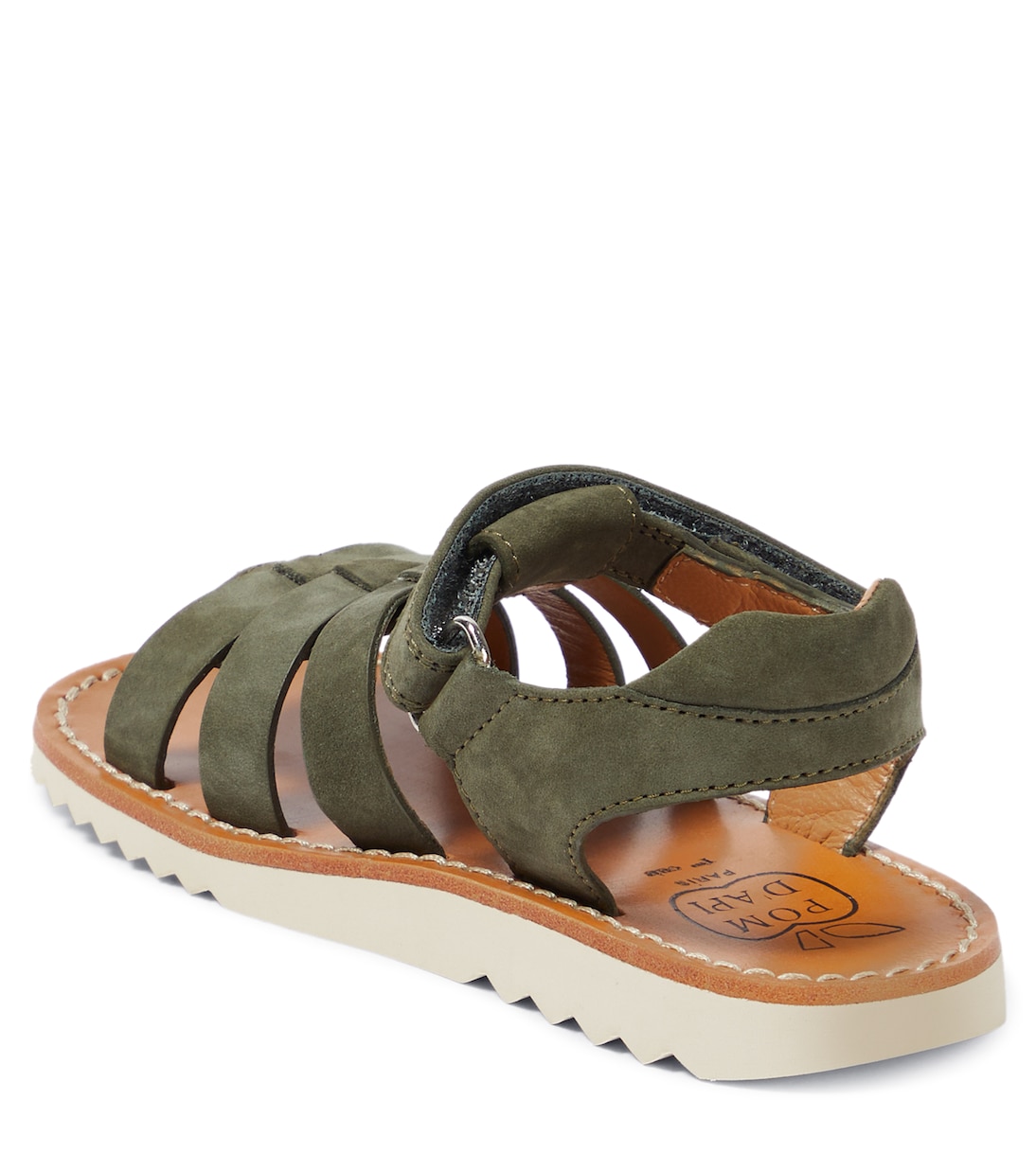 Sandalen Plagette Salome Tek aus Leder | Pom d'Api