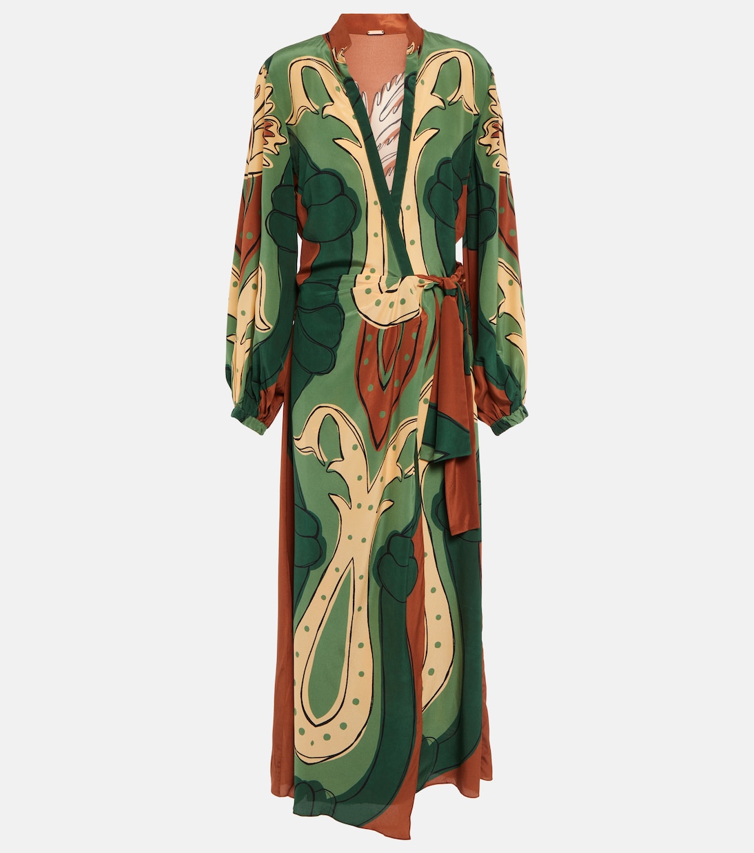 Printed maxi wrap dress | Johanna Ortiz