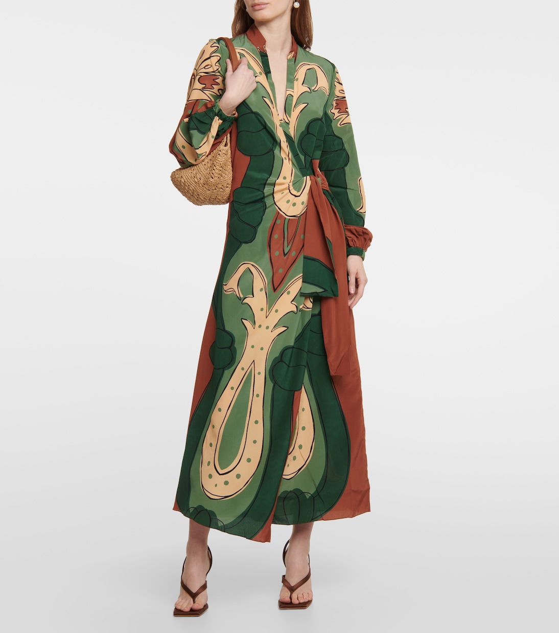 Printed maxi wrap dress | Johanna Ortiz