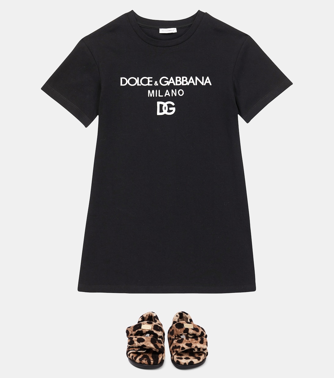 Sandali in cotone con logo | Dolce&Gabbana Kids