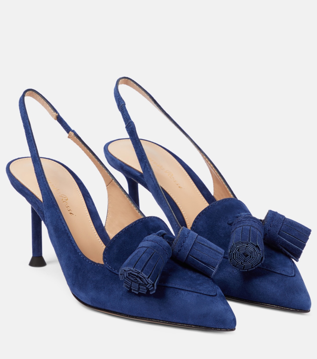Slingback-Pumps aus Veloursleder | Gianvito Rossi