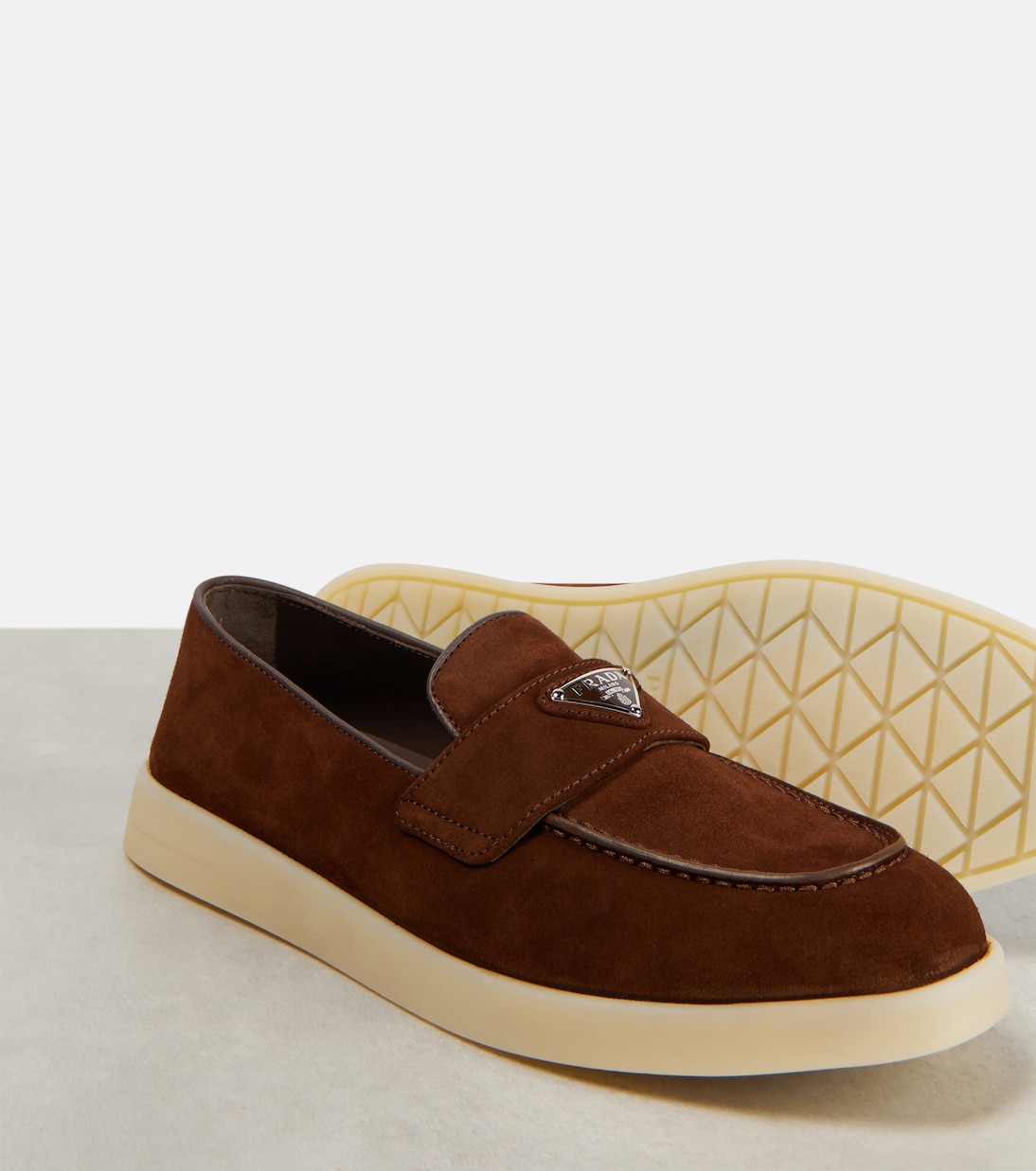 Mocassini Saint Tropez in suede | Prada