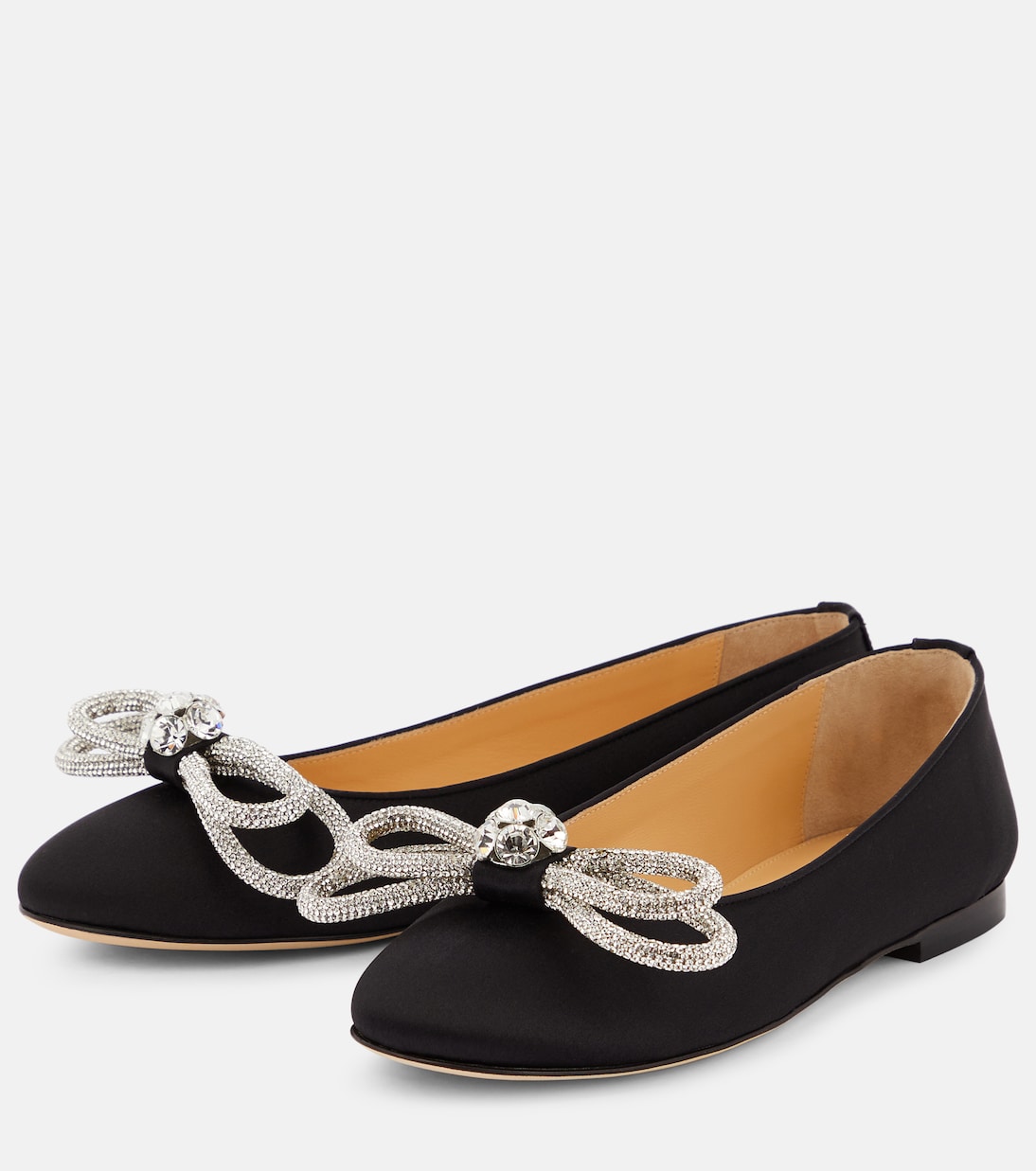 Double Bow satin ballet flats | Mach & Mach