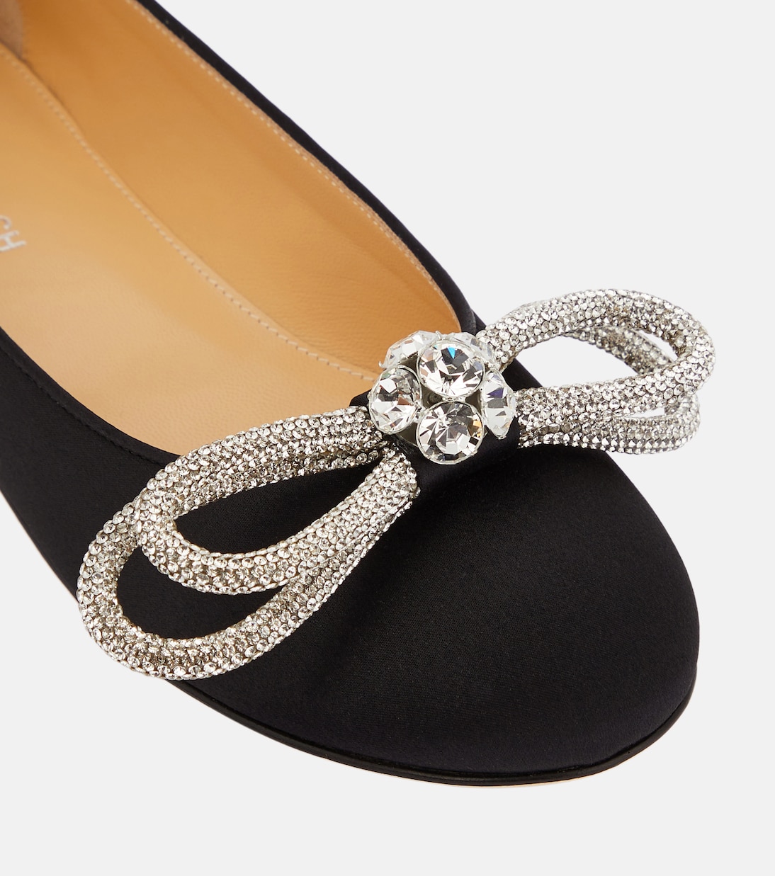 Double Bow satin ballet flats | Mach & Mach