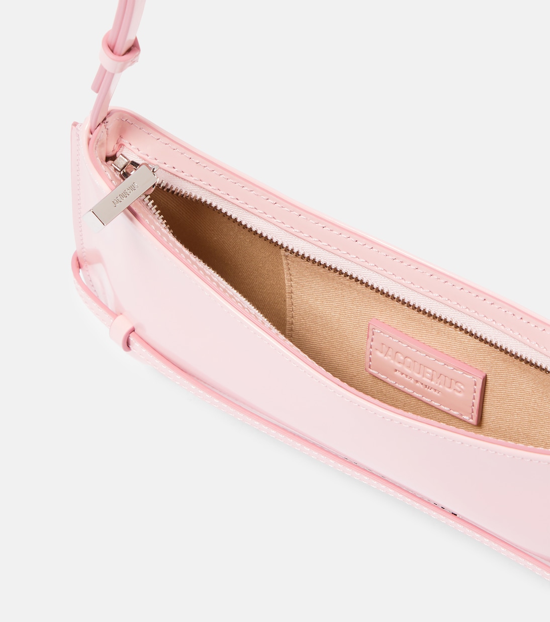 Le Bisou Ceinture patent leather shoulder bag in pink