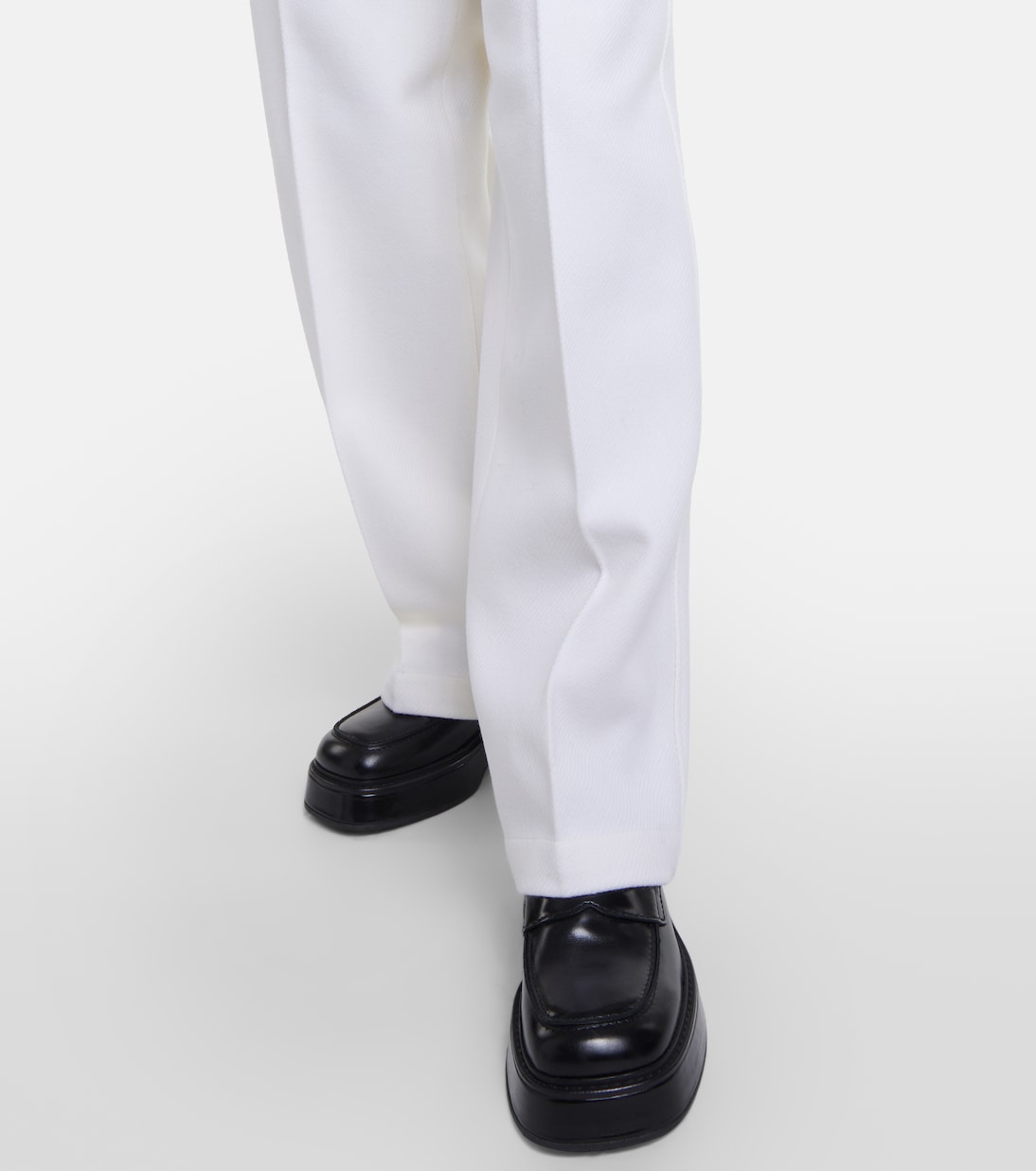 High-rise wool-blend wide-leg pants | Ami Paris