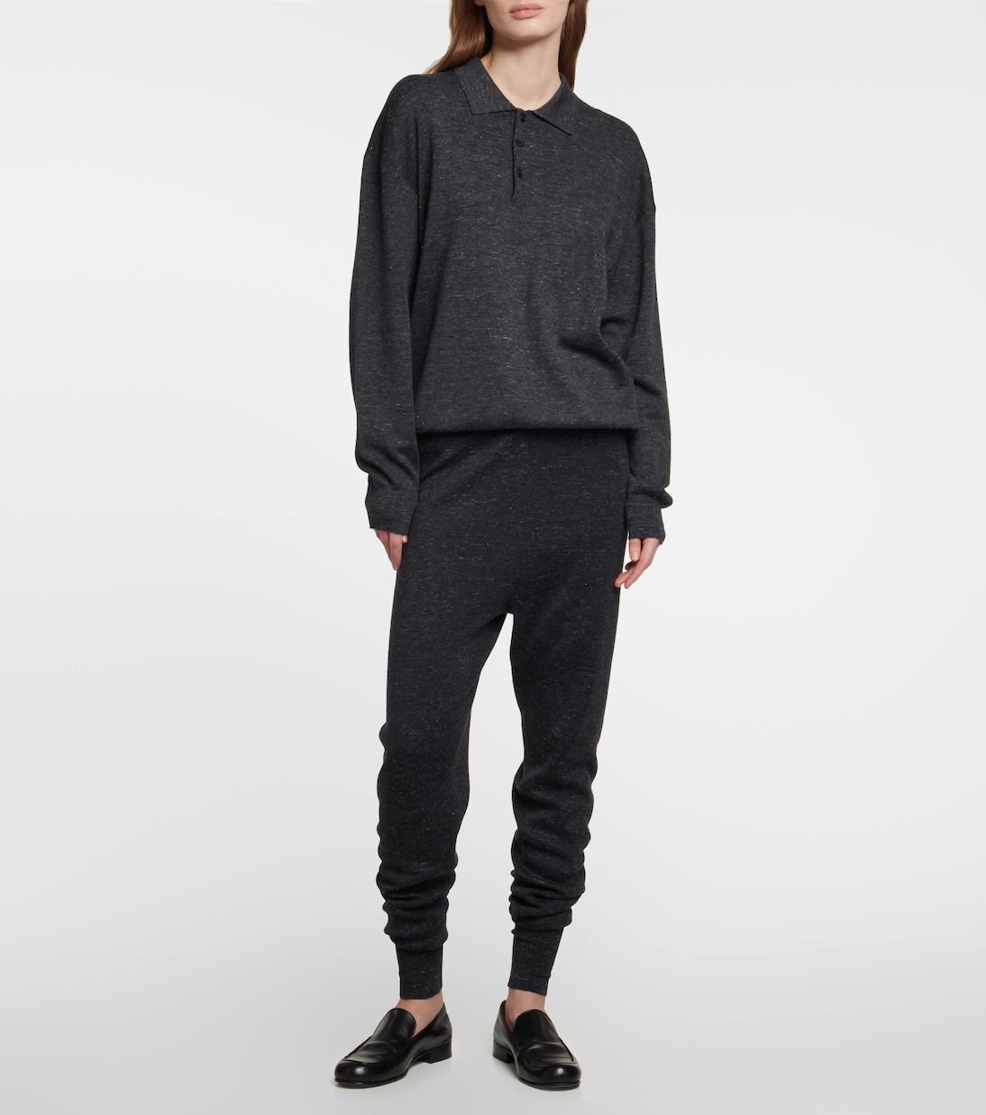Cashmere-blend polo top | The Row