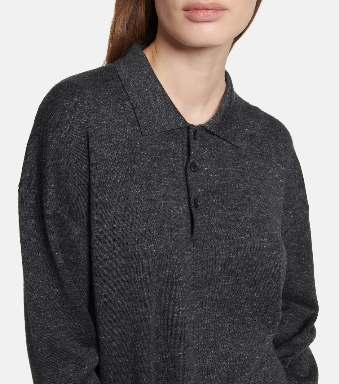 Cashmere-blend polo top | The Row